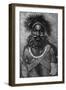 Captain of a Company of Cannibal Fighting Men, New Guinea, 1922-null-Framed Giclee Print