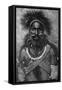 Captain of a Company of Cannibal Fighting Men, New Guinea, 1922-null-Framed Stretched Canvas