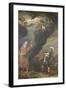 Captain of Gods Army Appearing to Joshua-Ferdinand Bol-Framed Art Print