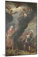 Captain of Gods Army Appearing to Joshua-Ferdinand Bol-Mounted Art Print