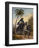 Captain of the Forest with a Prisoner, 1827-35-Johann Moritz Rugendas-Framed Giclee Print