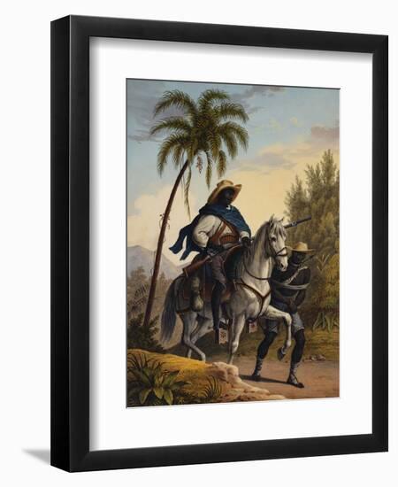 Captain of the Forest with a Prisoner, 1827-35-Johann Moritz Rugendas-Framed Giclee Print