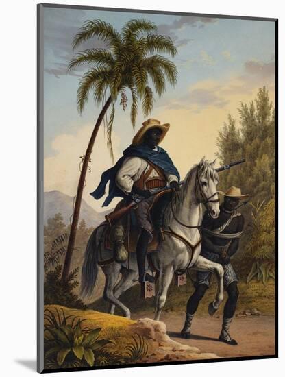 Captain of the Forest with a Prisoner, 1827-35-Johann Moritz Rugendas-Mounted Giclee Print