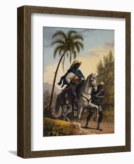 Captain of the Forest with a Prisoner, Voyage Pittoresque Dans Le Bresil-Johann Moritz Rugendas-Framed Giclee Print