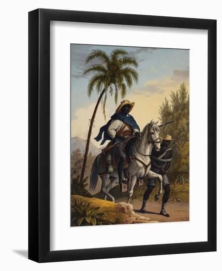 Captain of the Forest with a Prisoner, Voyage Pittoresque Dans Le Bresil-Johann Moritz Rugendas-Framed Giclee Print