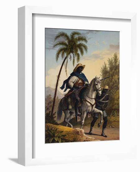 Captain of the Forest with a Prisoner, Voyage Pittoresque Dans Le Bresil-Johann Moritz Rugendas-Framed Giclee Print