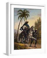 Captain of the Forest with a Prisoner, Voyage Pittoresque Dans Le Bresil-Johann Moritz Rugendas-Framed Giclee Print