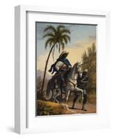 Captain of the Forest with a Prisoner, Voyage Pittoresque Dans Le Bresil-Johann Moritz Rugendas-Framed Giclee Print