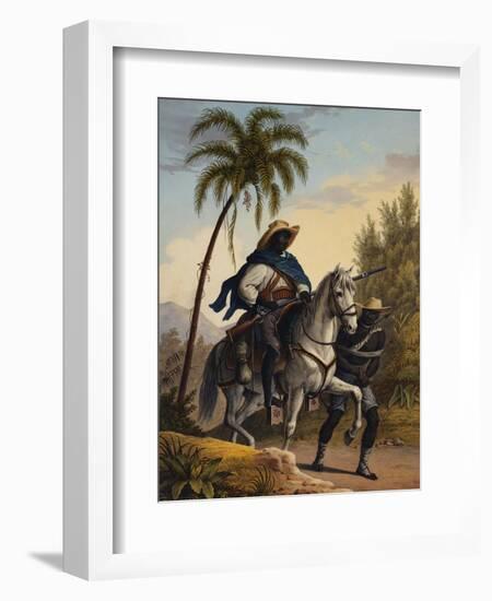 Captain of the Forest with a Prisoner, Voyage Pittoresque Dans Le Bresil-Johann Moritz Rugendas-Framed Giclee Print