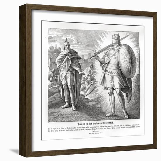 Captain of the Lord's host outside Jericho, Joshua-Julius Schnorr von Carolsfeld-Framed Giclee Print