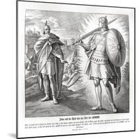 Captain of the Lord's host outside Jericho, Joshua-Julius Schnorr von Carolsfeld-Mounted Giclee Print