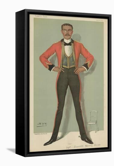 Captain Oswald Henry Ames-Sir Leslie Ward-Framed Stretched Canvas