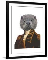 Captain Otter-Fab Funky-Framed Art Print