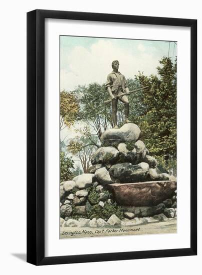 Captain Parker Monument, Lexington-null-Framed Art Print