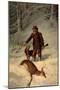 Captain Parker, Still Hunting in the Snow, 1881-Arthur Fitzwilliam Tait-Mounted Giclee Print