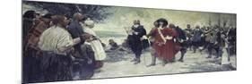 Captain Philip Carteret Landing in New Jersey-null-Mounted Giclee Print