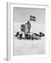 Captain Roald Amundsen at the South Pole, 1912, from 'The Year 1912', Published London, 1913-null-Framed Giclee Print