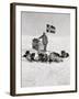 Captain Roald Amundsen at the South Pole, 1912, from 'The Year 1912', Published London, 1913-null-Framed Giclee Print