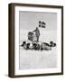 Captain Roald Amundsen at the South Pole, 1912, from 'The Year 1912', Published London, 1913-null-Framed Giclee Print