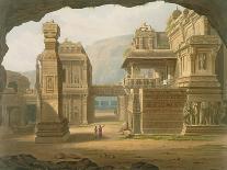 Ancient Temple at Hulwud, Witherington, Engraved G. Hunt, Coloured Hogarth, Pub. Ackermann, 1826-Captain Robert M. Grindlay-Framed Giclee Print