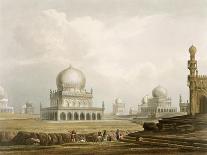 The British Residency at Hyderabad, 1813 ; 1830 (Hand-Coloured.)-Captain Robert M. Grindlay-Framed Giclee Print