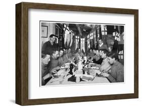 'Captain Scott's last Birthday Dinner', Antarctica, June 6th 1911-Herbert Ponting-Framed Photographic Print