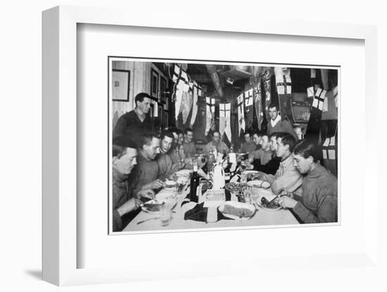 'Captain Scott's last Birthday Dinner', Antarctica, June 6th 1911-Herbert Ponting-Framed Photographic Print