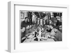 'Captain Scott's last Birthday Dinner', Antarctica, June 6th 1911-Herbert Ponting-Framed Photographic Print