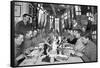 Captain Scott's Last Birthday Dinner June 6th 1911, from Scott's Last Expedition-Herbert Ponting-Framed Stretched Canvas