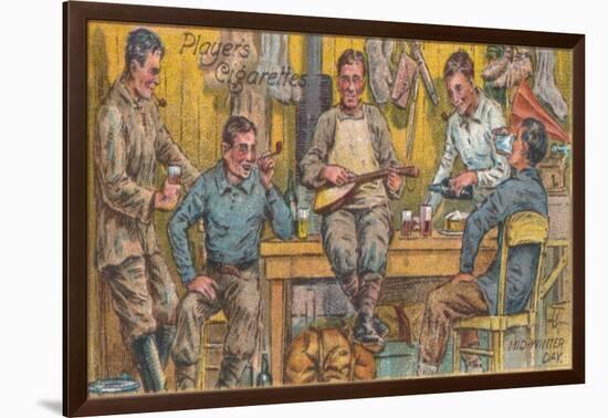 Captain Scotts Team at Cape Evans in the Men's Quarters, Mid-Winter Day, June 21St, 1911-null-Framed Giclee Print