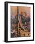 Captain Smollett Defies the Mutineers: Then Climbing on the Roof, He with His Own Hand Ran up the C-Newell Convers Wyeth-Framed Giclee Print