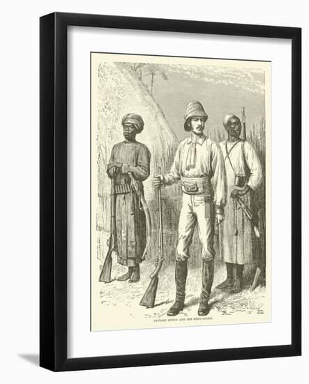 Captain Speke and His Body-Guard-null-Framed Giclee Print