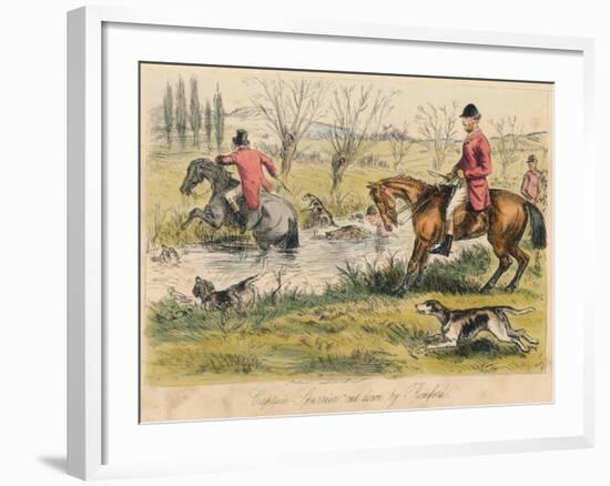 Captain Spurrier Cut Down by Romford, 1865-John Leech-Framed Giclee Print