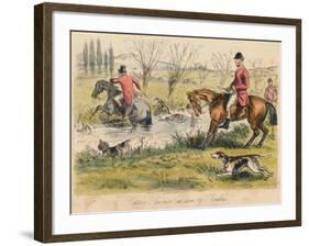 Captain Spurrier Cut Down by Romford, 1865-John Leech-Framed Giclee Print