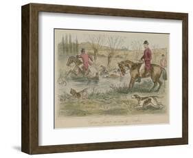 Captain Spurrier "Cut Down" by Romford-John Leech-Framed Giclee Print