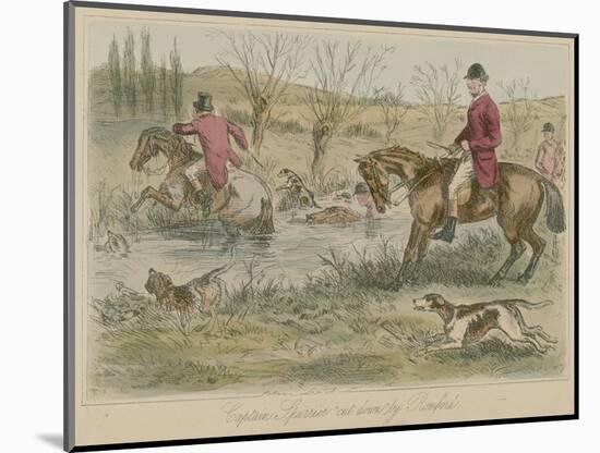 Captain Spurrier "Cut Down" by Romford-John Leech-Mounted Giclee Print