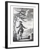 Captain Teach, Commonly Called Blackbeard, C.1734-Thomas Nicholls-Framed Giclee Print