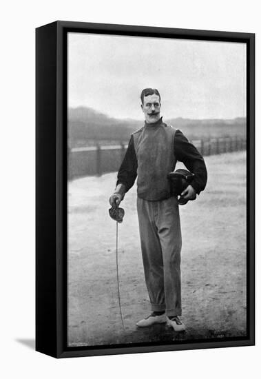 Captain Walter Edgeworth-Johnstone of the Royal Irish Regiment, Aldershot, Hampshire, 1896-Gregory & Co-Framed Stretched Canvas