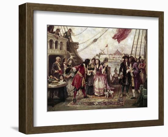 Captain William Kidd in New York Harbor-Jean Leon Gerome Ferris-Framed Giclee Print