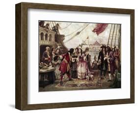 Captain William Kidd in New York Harbor-Jean Leon Gerome Ferris-Framed Giclee Print