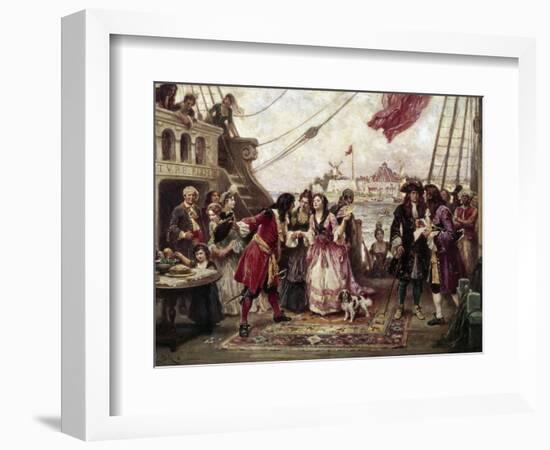 Captain William Kidd in New York Harbor-Jean Leon Gerome Ferris-Framed Giclee Print