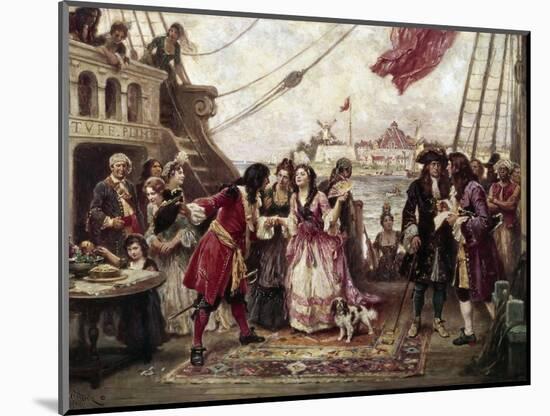 Captain William Kidd in New York Harbor-Jean Leon Gerome Ferris-Mounted Giclee Print