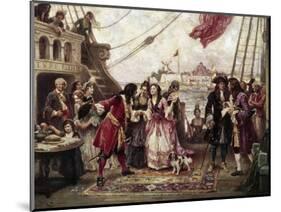 Captain William Kidd in New York Harbor-Jean Leon Gerome Ferris-Mounted Giclee Print