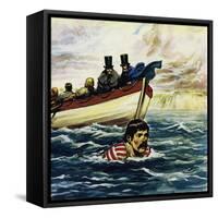 Captain William Webb Was the First Man to Swim the Channel-Alberto Salinas-Framed Stretched Canvas