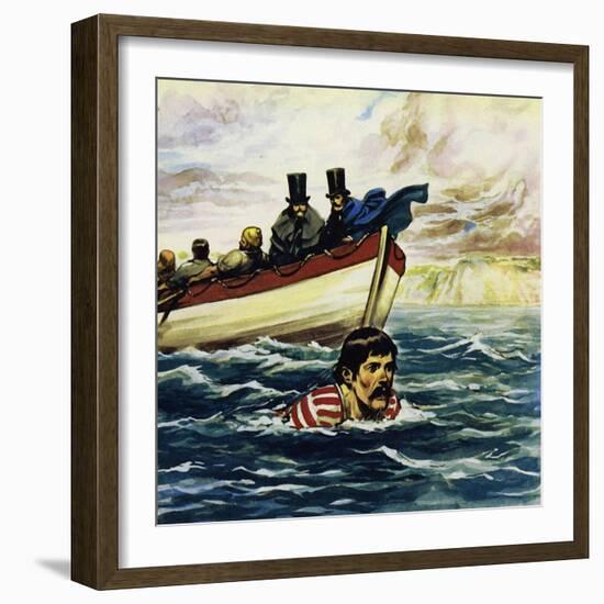 Captain William Webb Was the First Man to Swim the Channel-Alberto Salinas-Framed Giclee Print