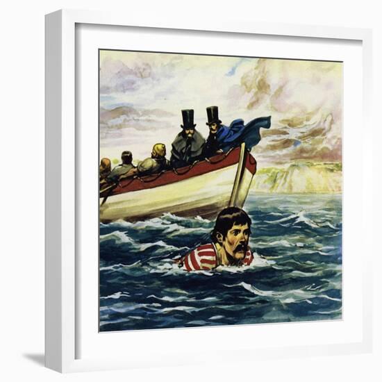 Captain William Webb Was the First Man to Swim the Channel-Alberto Salinas-Framed Giclee Print