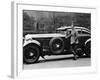 Captain Woolf Barnato with His Bentley-null-Framed Photographic Print