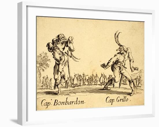 Captains Bonbardon and Grillo, 1622-Jacques Callot-Framed Giclee Print