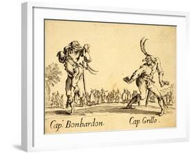 Captains Bonbardon and Grillo, 1622-Jacques Callot-Framed Giclee Print