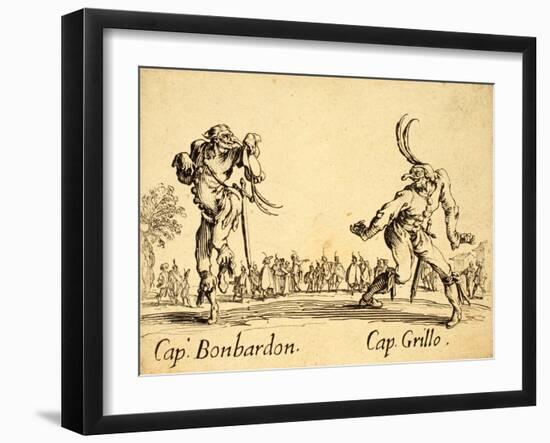 Captains Bonbardon and Grillo, 1622-Jacques Callot-Framed Giclee Print